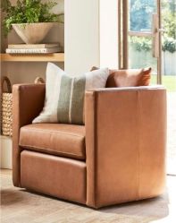 Leather swivel chairs for store living room